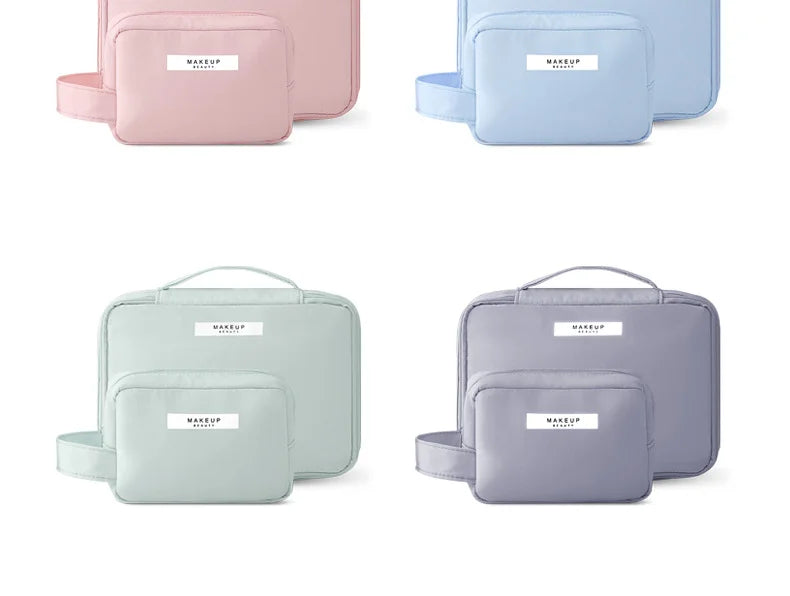 Sac à cosmétiques Portable pour femmes, Index d'apparence élevée, sac de lavage de voyage de grande capacité, sac de rangement de maquillage tridimensionnel