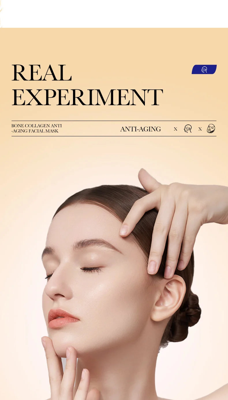 Masque Anti-Rides Collagène – 10 Pièces, Hydratant & Éclat.