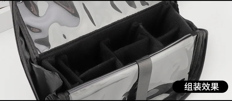 Sac de rangement de maquillage Portable européen et américain, sac à main de maquillage professionnel avec fermeture magnétique, sac à brosse pliable, grande casquette