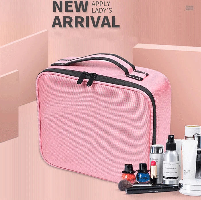 Trousse à cosmétiques intelligente LED, grande capacité, esthéticienne féminine, soins de la peau, trousse de maquillage de voyage, produit neuf avec miroir, étui de maquillage pour femmes