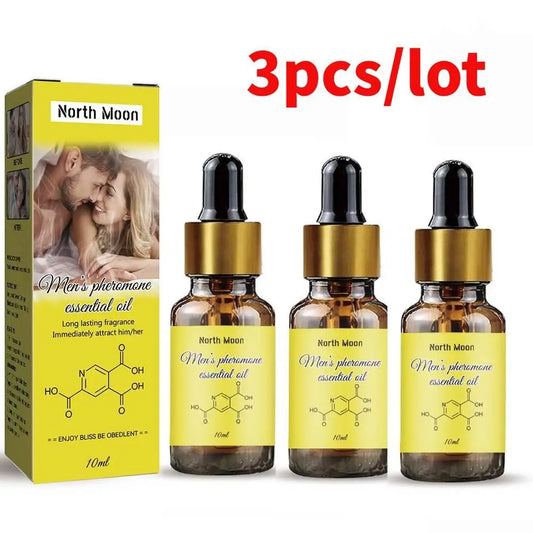 Phéromone de bain pour attirer les hommes et les femmes, parfum corporel essentiel, huile UNIS issante sexuelle, longue durée, Androstenone sexy, 3 pièces
