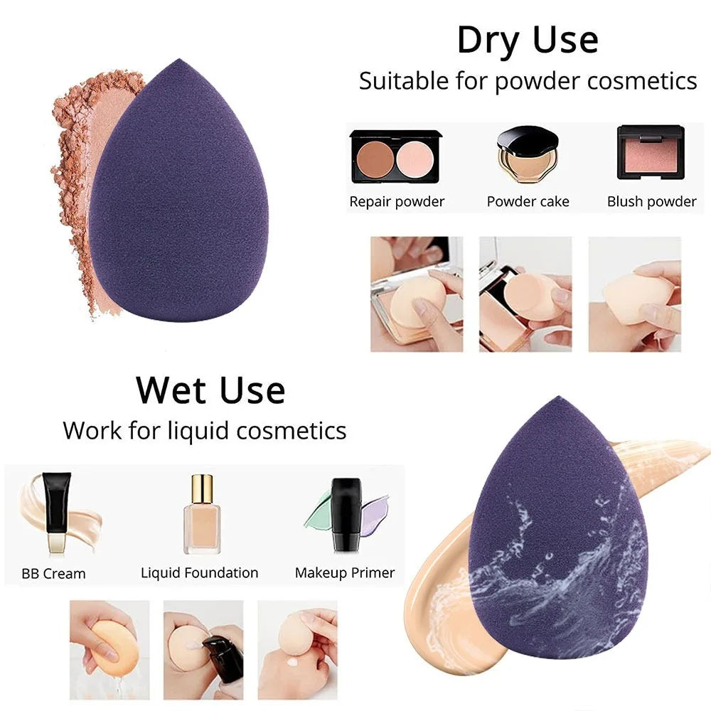 Éponge de maquillage multicolore, 12 pièces, mélangeur, œuf de beauté, bouffante de cosmétiques, fond de teint doux, bouffantes de poudre, accessoires de maquillage pour femmes