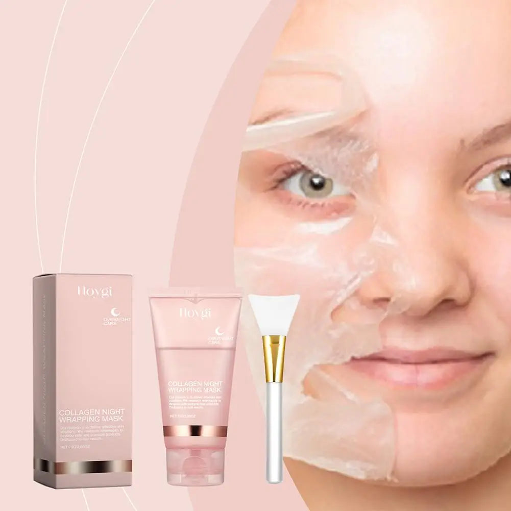 Masque Nuit Collagène – Hydratation Intense & Peau Repulpée (résout le problème de peau sèche et fatiguée)