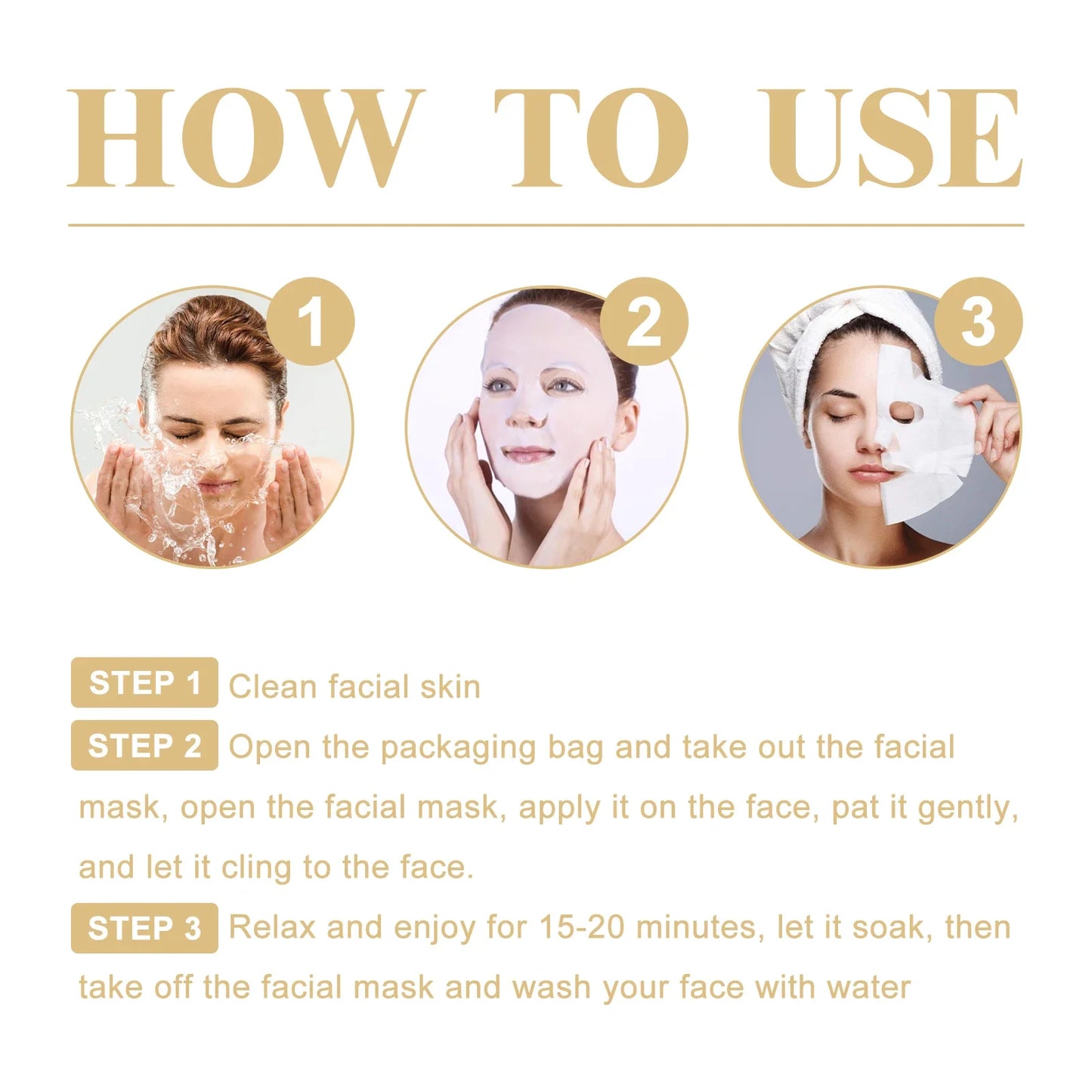 Masque Anti-Rides Collagène – 10 Pièces, Hydratant & Éclat.