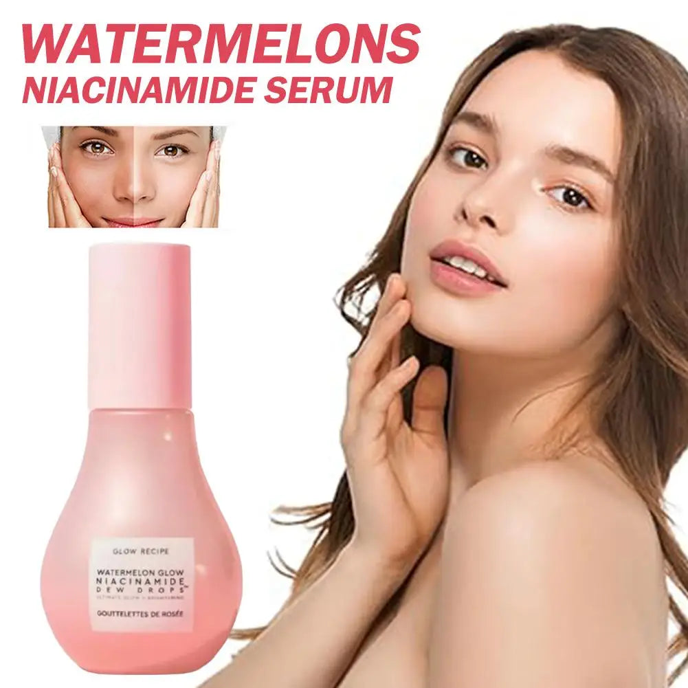 Gouttes de rosée Niacinamide, recette lumineuse de pastèque, 40ML, pour la peau lisse, hydratante, avec soin de la peau à l'acide hyaluronique