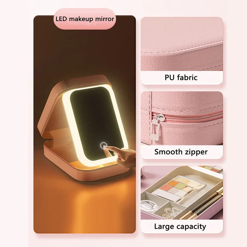 Trousse Beauté LED avec Miroir Intégré