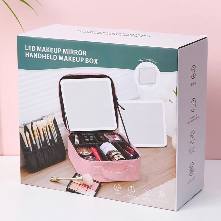 Beauty Box LED-Trousse Maquillage LED – Élégance Nomade.