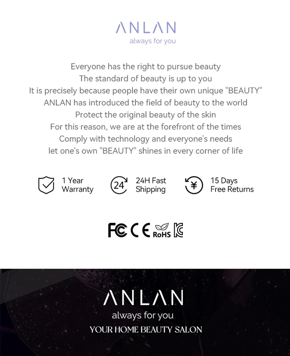 ANLAN appareil EMS visage & cou – lumière 3 couleurs, lifting et soin anti-double menton