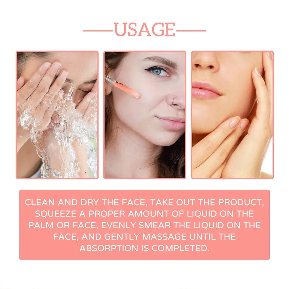 Sérum pour le visage raffermissant 5 en 1, estompe les ridules, hydratant, éclaircissant, vitamine C, acide hyaluronique, rétrécit les Pores, soins pour la peau