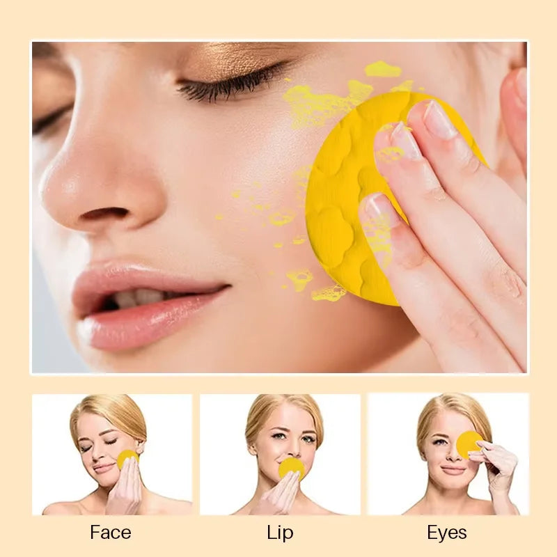 Tampons visage curcuma kojique – Nettoyant D343, soin éclat