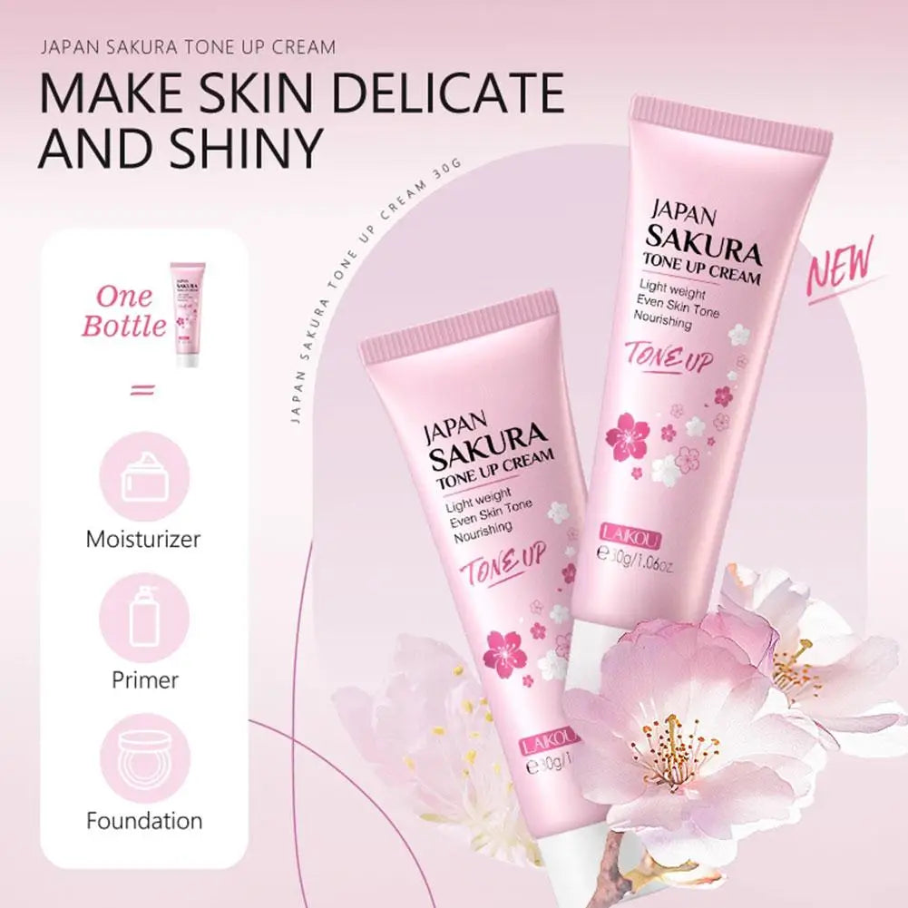 Coffret soins visage Sakura 6 pièces – Crème, sérum, toner, nettoyant, solaire, yeux