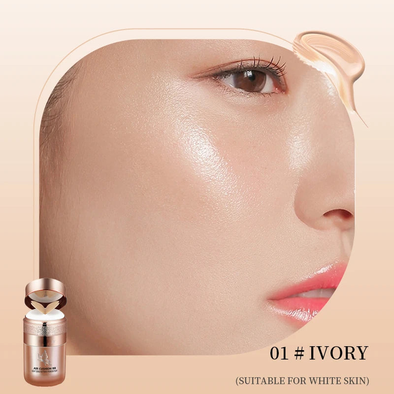 BB crème à coussin d'air, bouffée de poudre de papillon, fond de teint hydratant, correcteur, blanchissant, contrôle de l'huile, imperméable, maquillage, cosmétiques