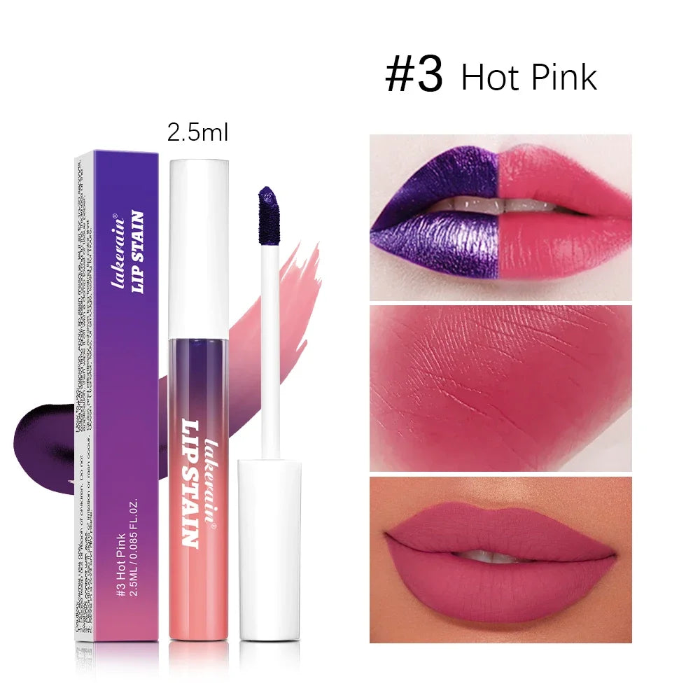 Rouge à lèvres liquide imperméable, 3 couleurs, hydratant durable, brillant à lèvres, ne se décolore pas, Sexy, tatouage teint, cosmétiques pour les lèvres