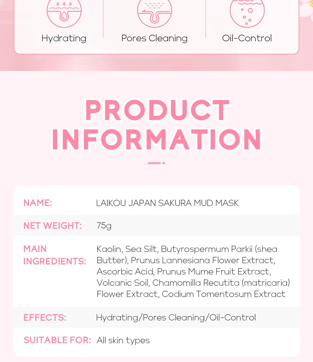 Kit visage Sakura – Soins coréens 9 pièces : nettoyant, crème solaire, masque yeux