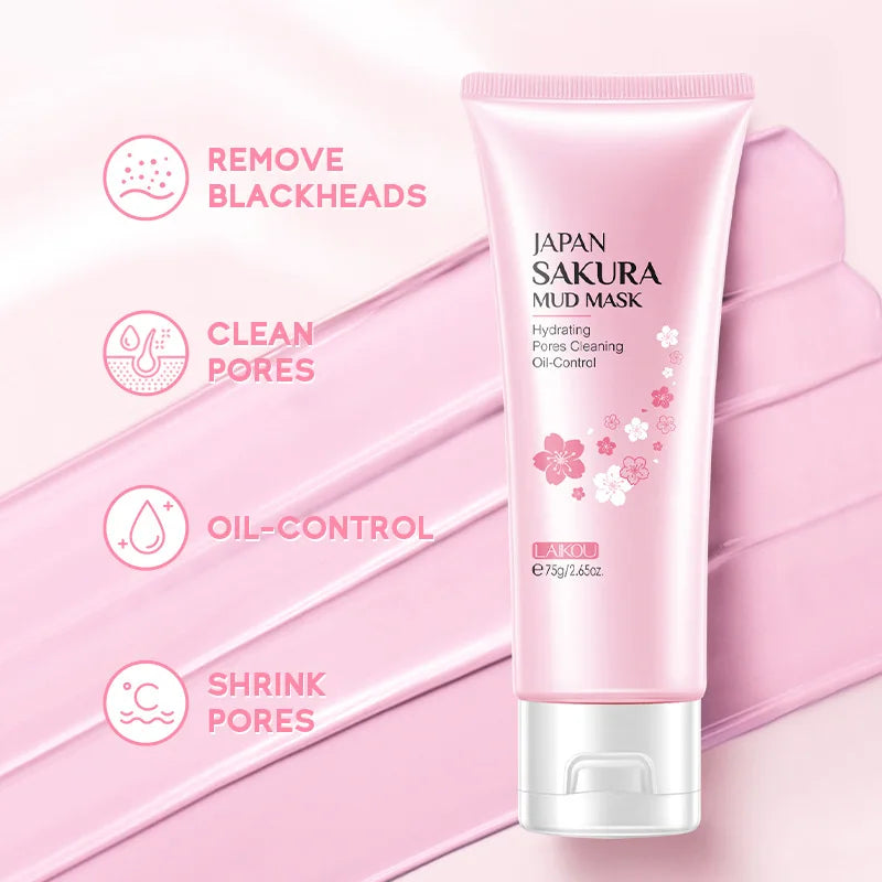 Kit visage Sakura – Soins coréens 9 pièces : nettoyant, crème solaire, masque yeux
