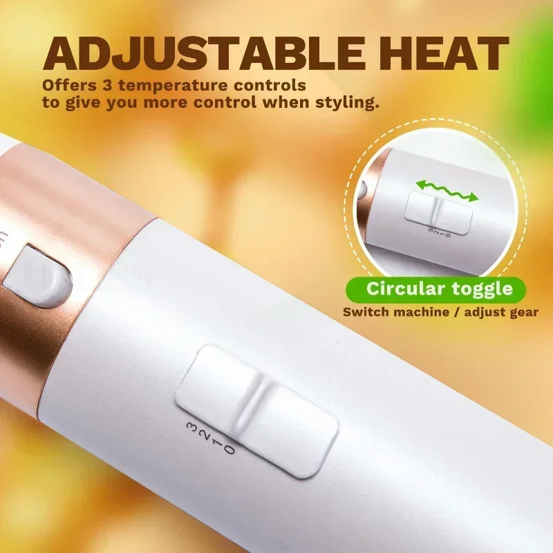 Sèche-cheveux 5-en-1 professionnel – peignes chauds, fer à friser, lisseur