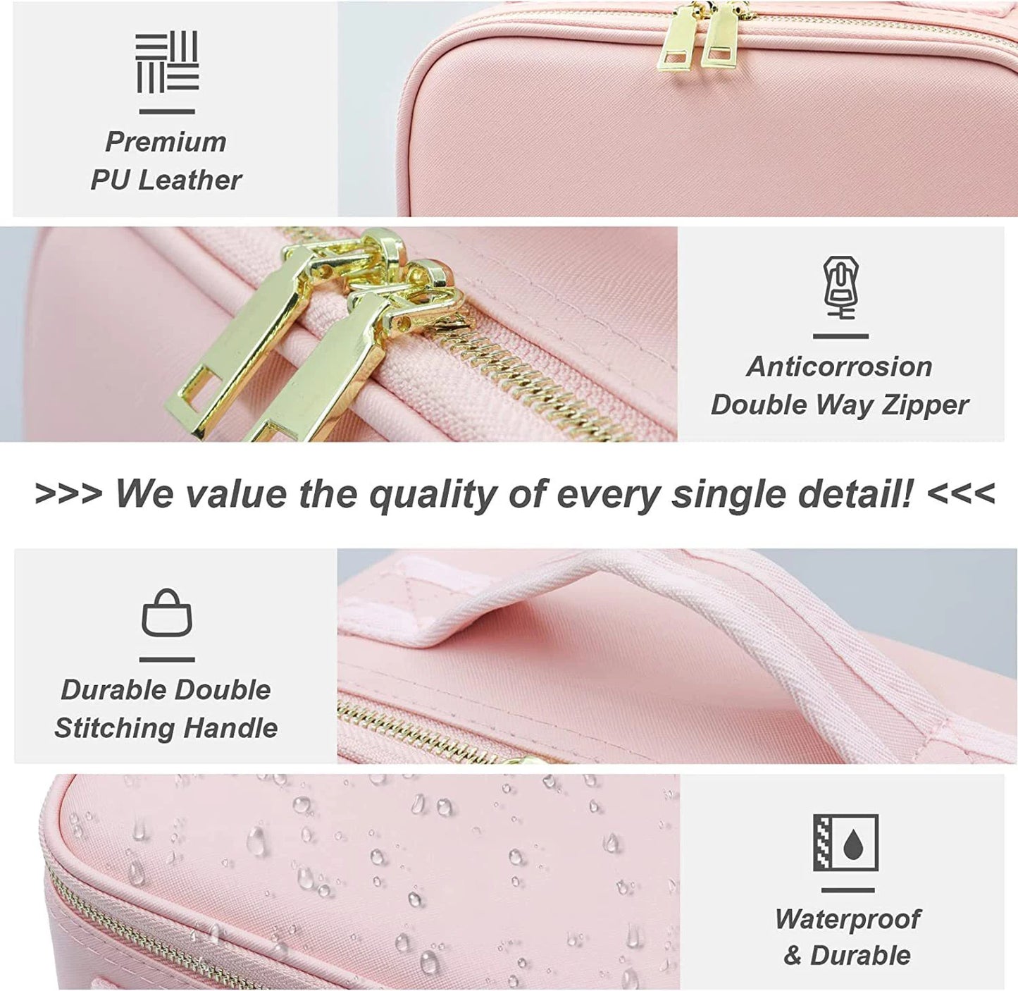 Trousse à cosmétiques intelligente LED, grande capacité, esthéticienne féminine, soins de la peau, trousse de maquillage de voyage, produit neuf avec miroir, étui de maquillage pour femmes