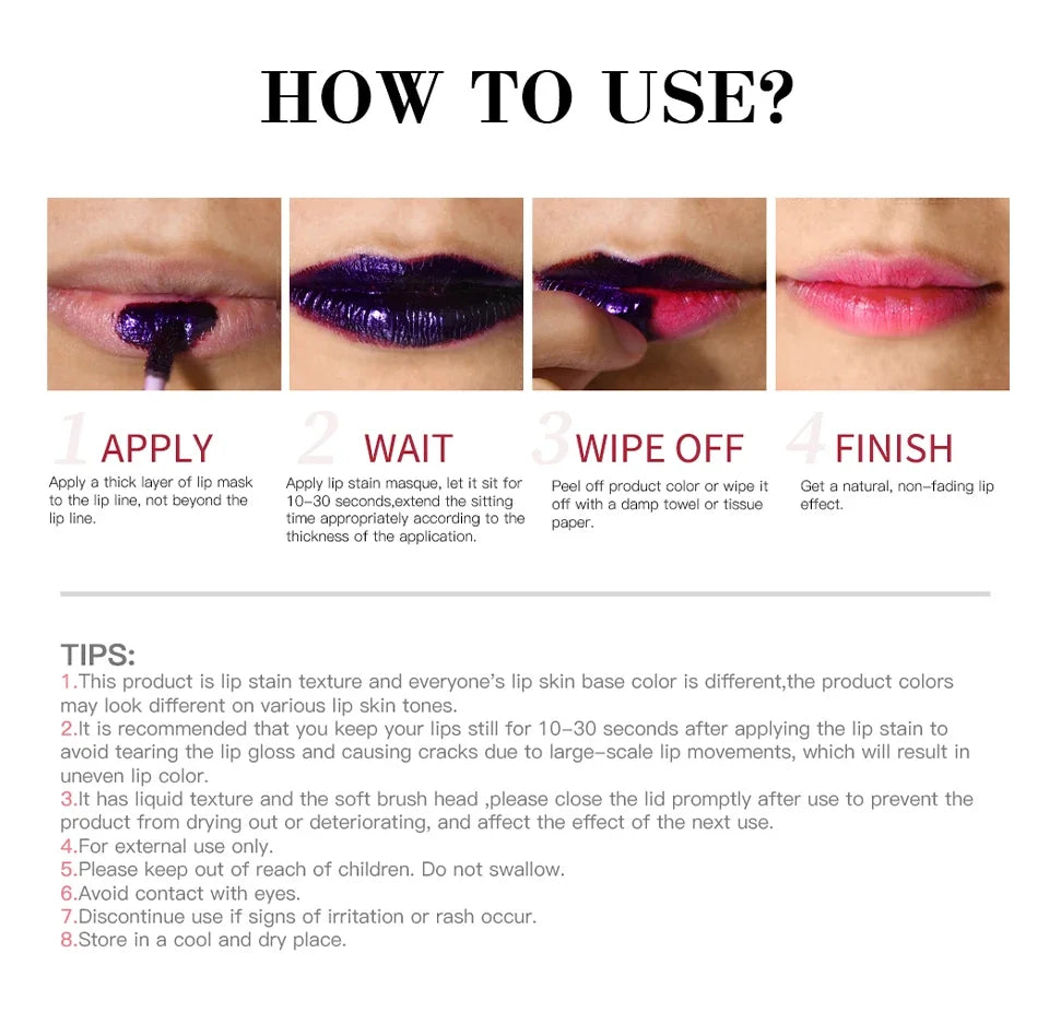 Rouge à lèvres liquide imperméable, 3 couleurs, hydratant durable, brillant à lèvres, ne se décolore pas, Sexy, tatouage teint, cosmétiques pour les lèvres