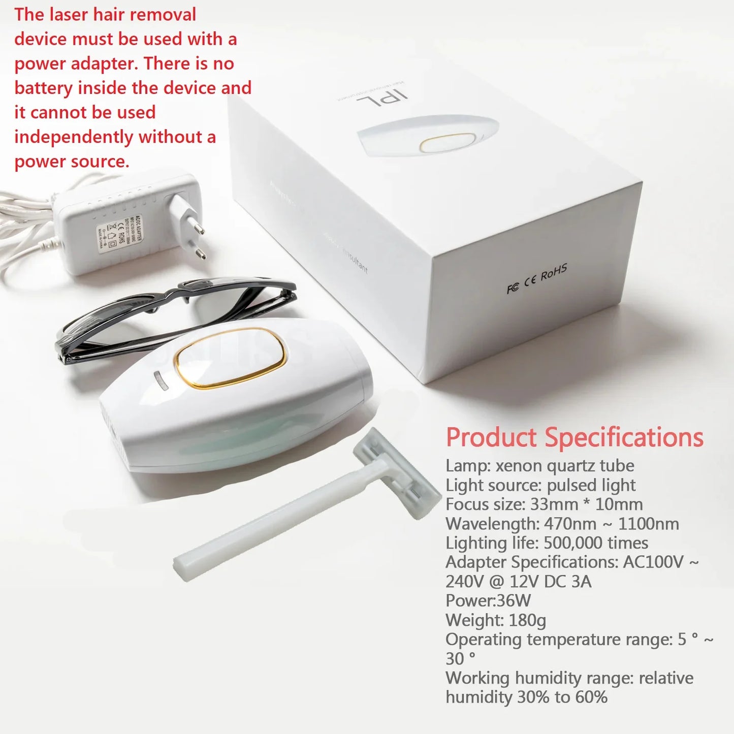 Épilateur laser IPL professionnel maison – Unisexe