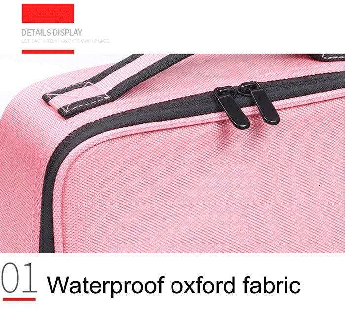 Trousse à cosmétiques intelligente LED, grande capacité, esthéticienne féminine, soins de la peau, trousse de maquillage de voyage, produit neuf avec miroir, étui de maquillage pour femmes