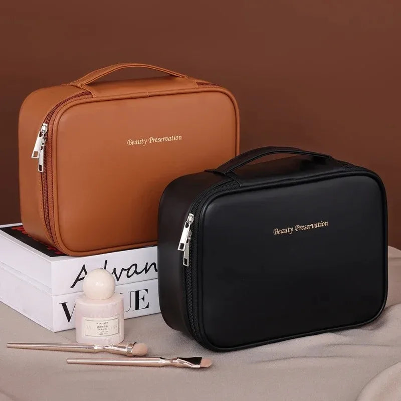 Trousse de Maquillage Femme Grande Capacité – Sac Cosmétique de Voyage Portable, Organisateur Beauté Pratique et Élégant