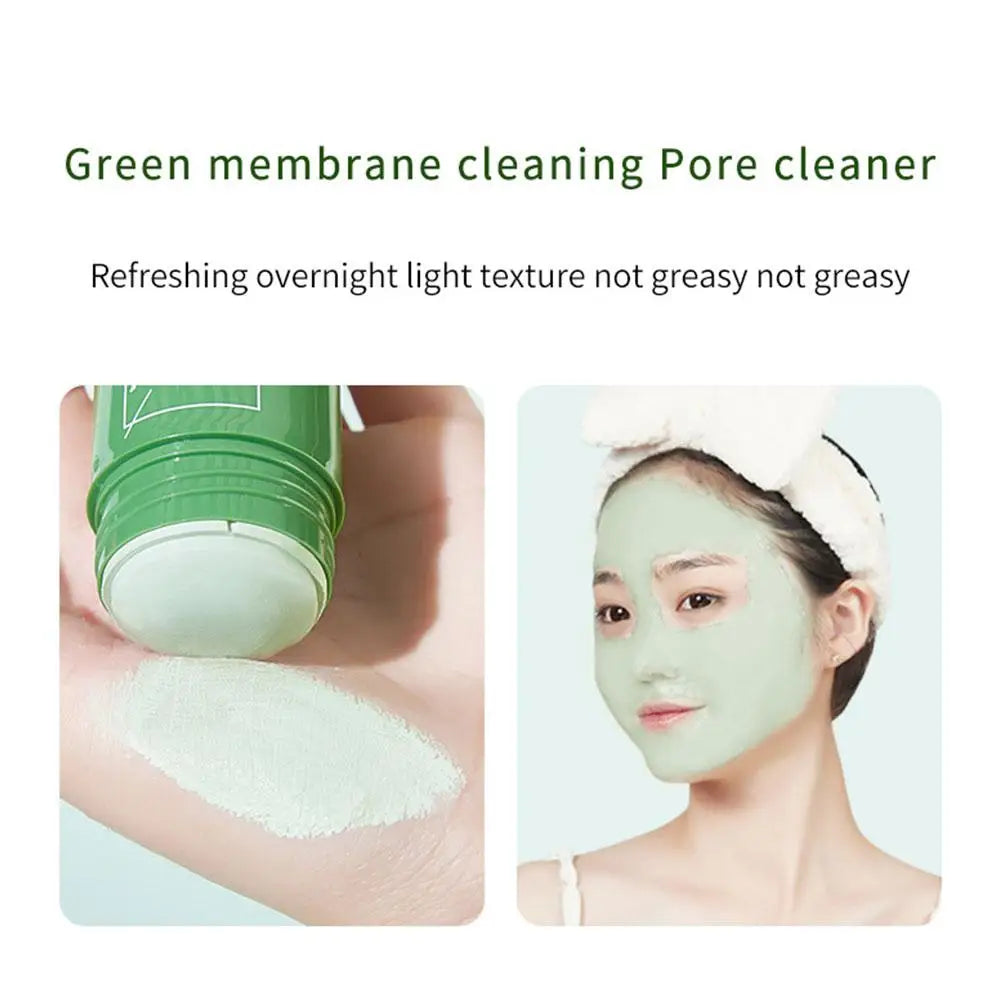 Masque Boue Thé Vert & Aubergine – Anti-Points Noirs & Pores Resserrés.