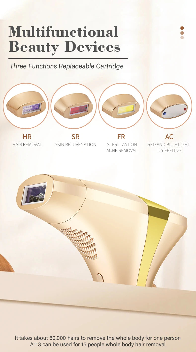 KODO 2025 – Épilateur laser IPL 4-en-1 indolore visage & corps