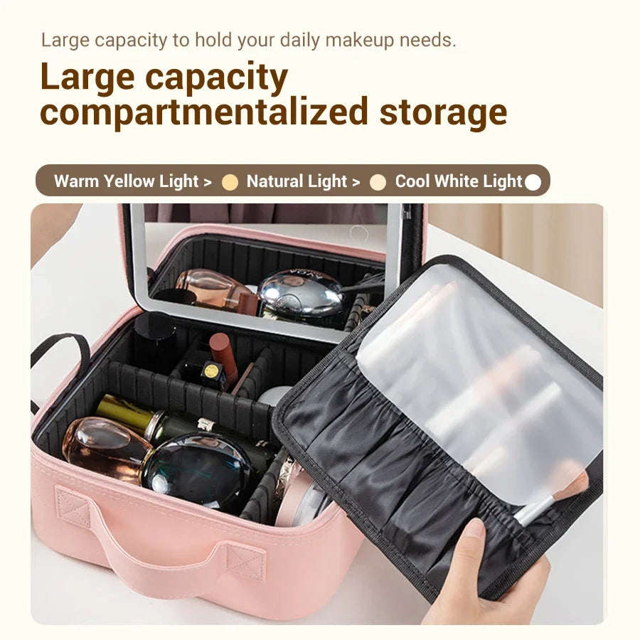 Beauty Box LED-Trousse Maquillage LED – Élégance Nomade.