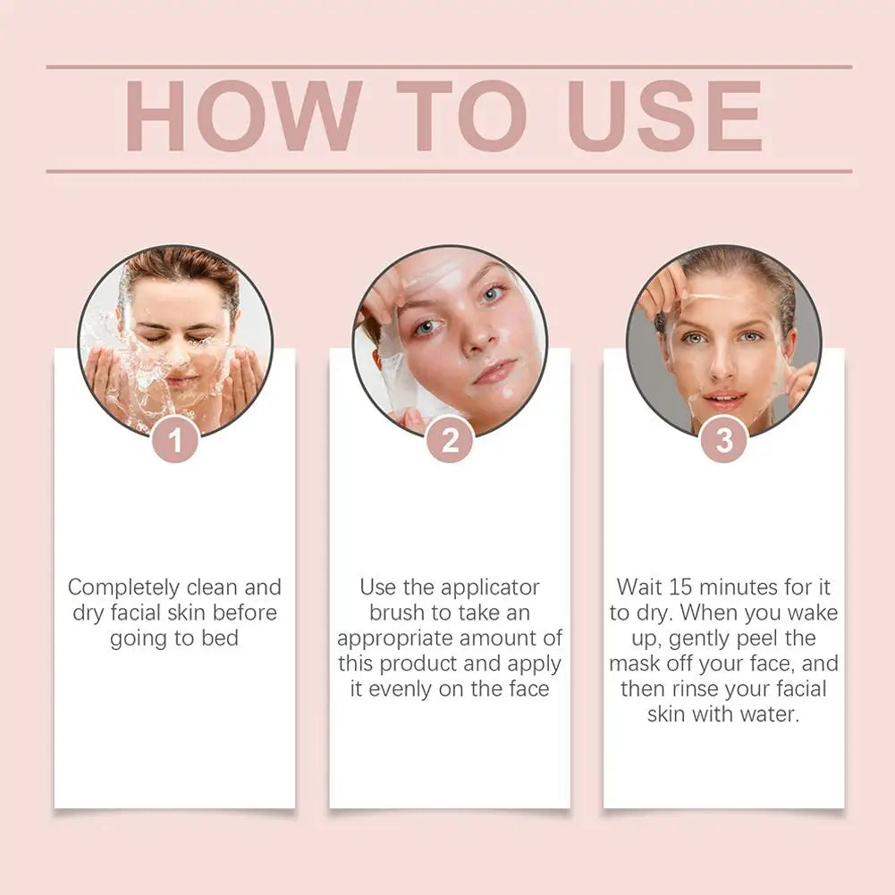 Masque Nuit Collagène – Hydratation Intense & Peau Repulpée (résout le problème de peau sèche et fatiguée)