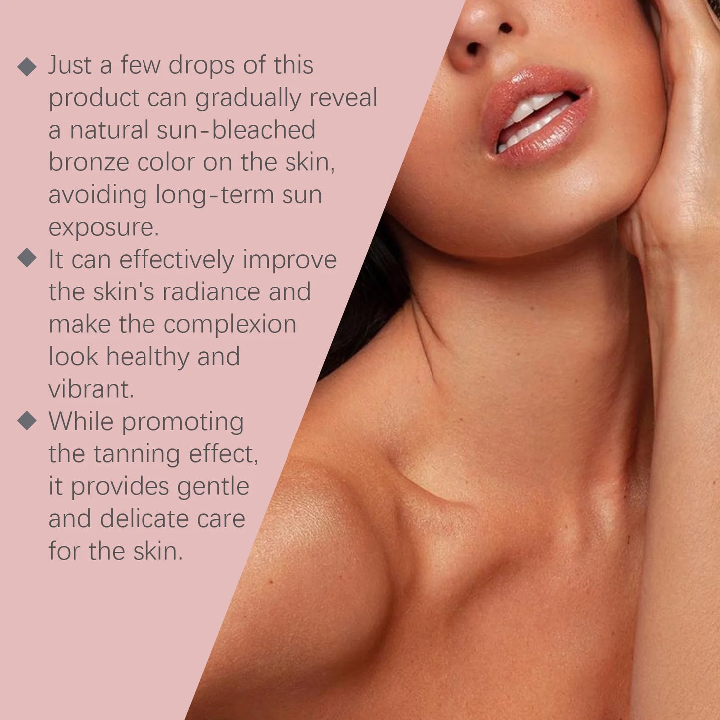 Gouttes de bronzage pastèque – Accélérateur sans soleil, hydratant visage & corps