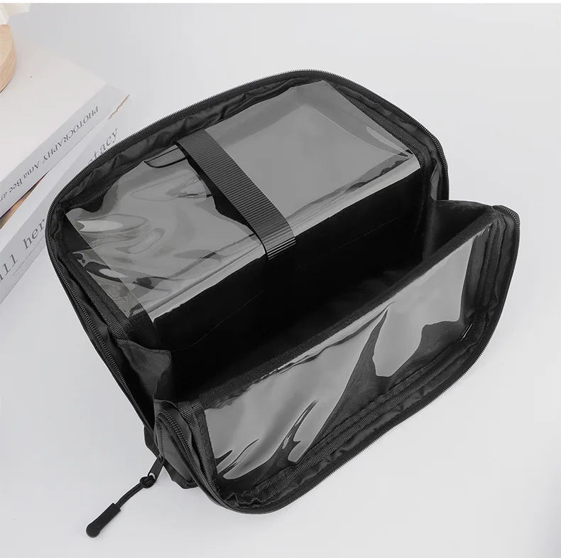 Sac de rangement de maquillage Portable européen et américain, sac à main de maquillage professionnel avec fermeture magnétique, sac à brosse pliable, grande casquette