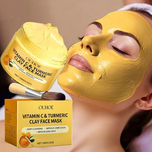 Masque exfoliant visage – Vitamine C & curcuma, pores affinés