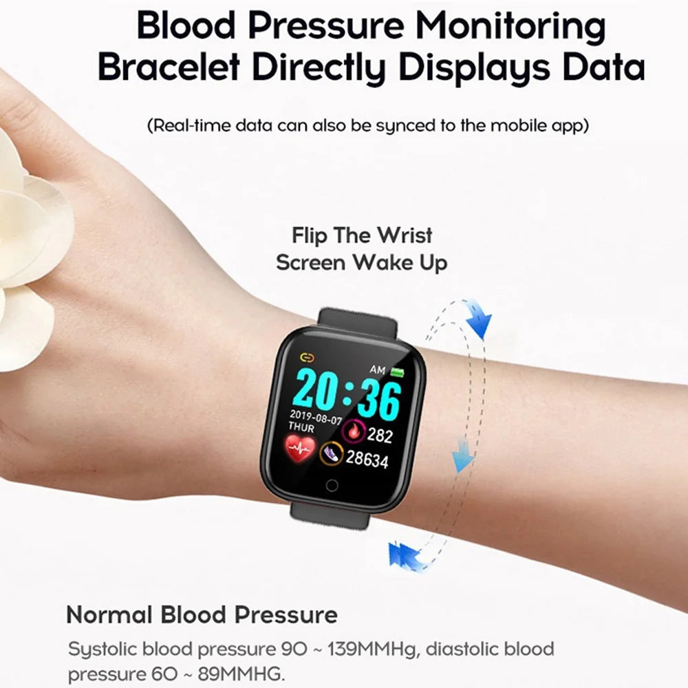 Montre intelligente multifonctionnelle pour hommes et femmes, Bluetooth, téléphone connecté, musique, fitness, bracelet de sport, moniteur de sommeil, Y68, D20