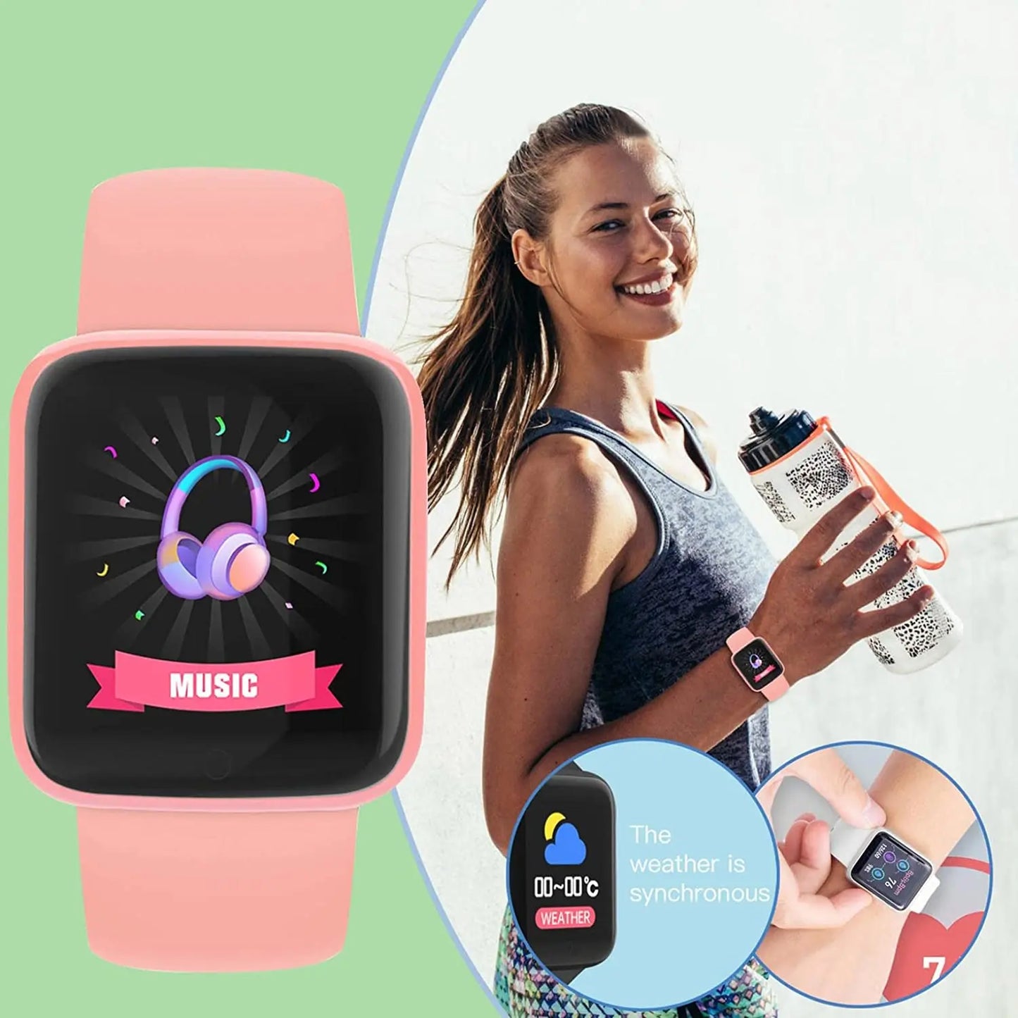 Montre intelligente multifonctionnelle pour hommes et femmes, Bluetooth, téléphone connecté, musique, fitness, bracelet de sport, moniteur de sommeil, Y68, D20