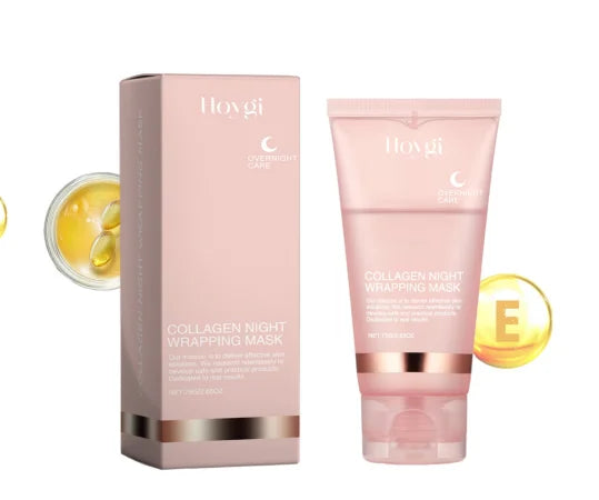 Masque Nuit Collagène – Hydratation Intense & Peau Repulpée (résout le problème de peau sèche et fatiguée)