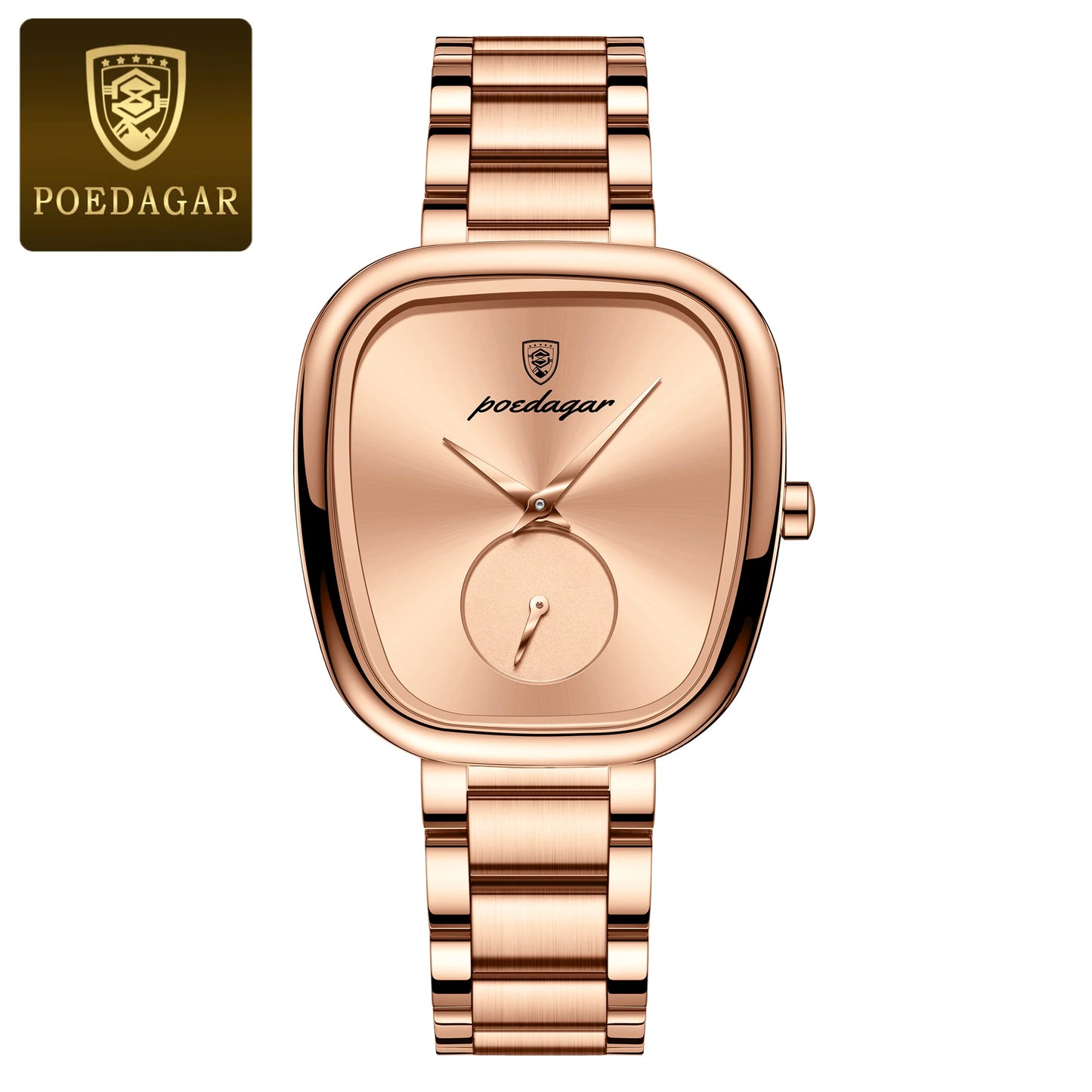 POEDAGAR montre de luxe pour femme étanche en acier inoxydable Quartz dames montre de haute qualité femmes montres élégant femme horloge