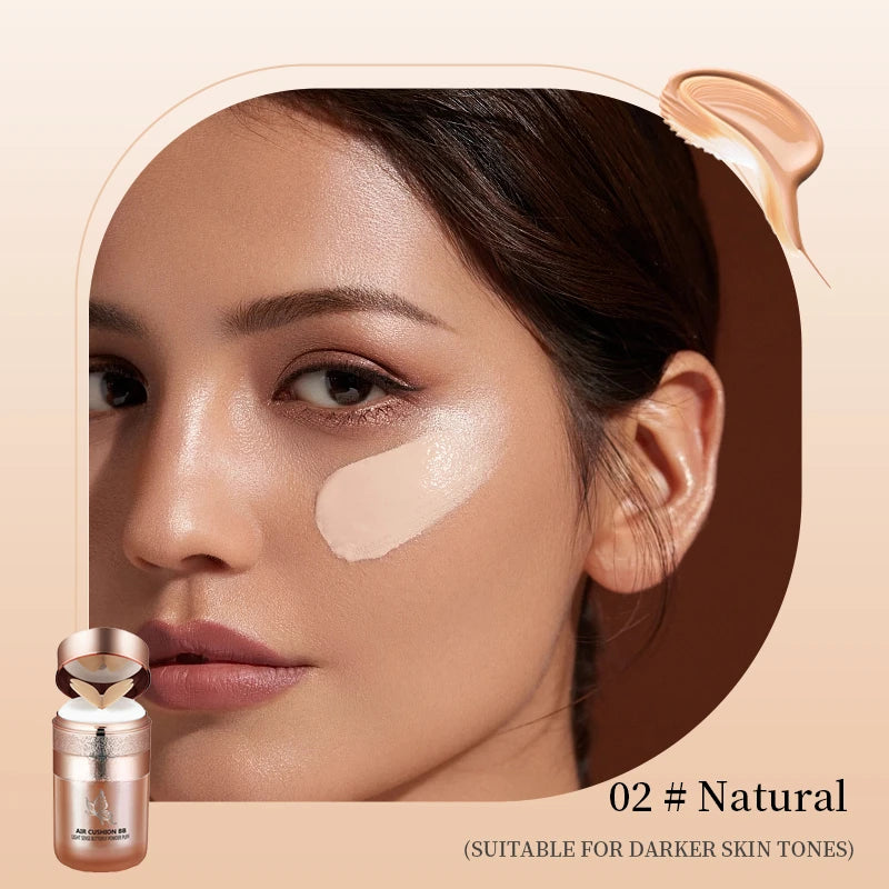 BB crème à coussin d'air, bouffée de poudre de papillon, fond de teint hydratant, correcteur, blanchissant, contrôle de l'huile, imperméable, maquillage, cosmétiques