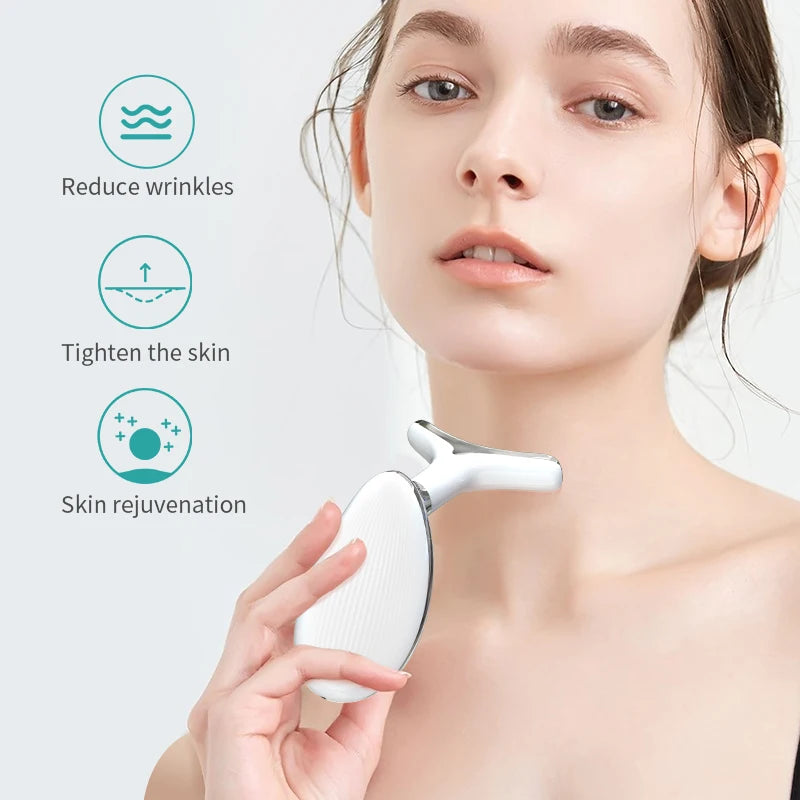 ANLAN appareil EMS visage & cou – lumière 3 couleurs, lifting et soin anti-double menton