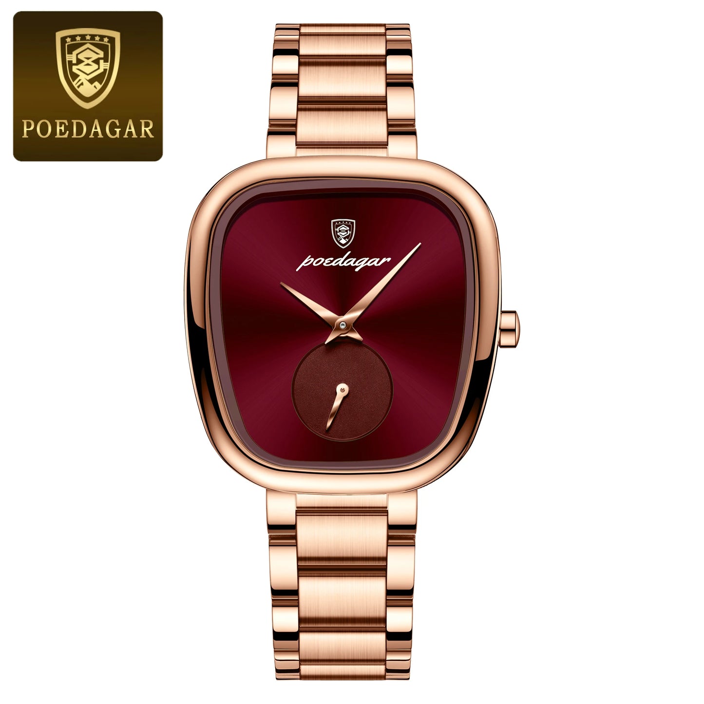 POEDAGAR montre de luxe pour femme étanche en acier inoxydable Quartz dames montre de haute qualité femmes montres élégant femme horloge