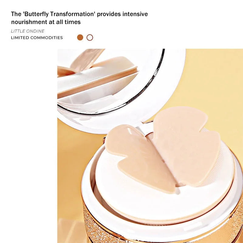 BB crème à coussin d'air, bouffée de poudre de papillon, fond de teint hydratant, correcteur, blanchissant, contrôle de l'huile, imperméable, maquillage, cosmétiques