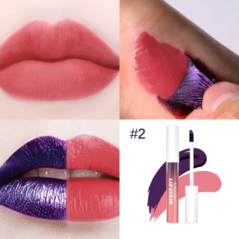 Rouge à lèvres liquide imperméable, 3 couleurs, hydratant durable, brillant à lèvres, ne se décolore pas, Sexy, tatouage teint, cosmétiques pour les lèvres
