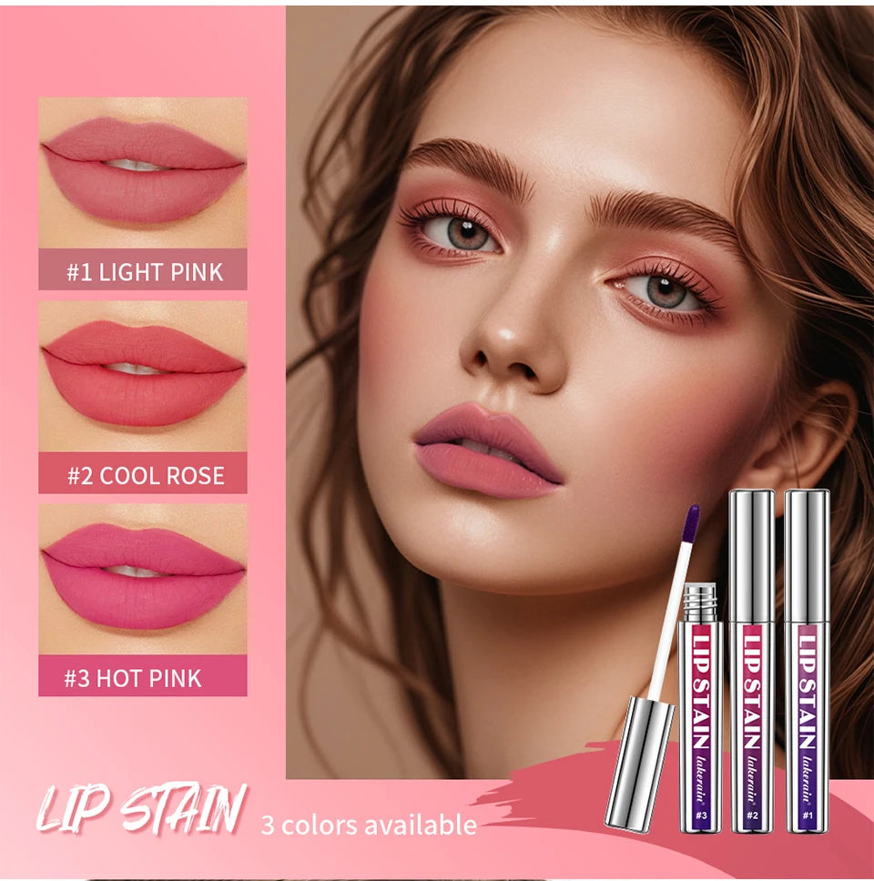 Teinte à lèvres rose imperméable longue durée, résistant à la transfert, tasse antiadhésive, teinture naturelle, cosmétiques pour femmes
