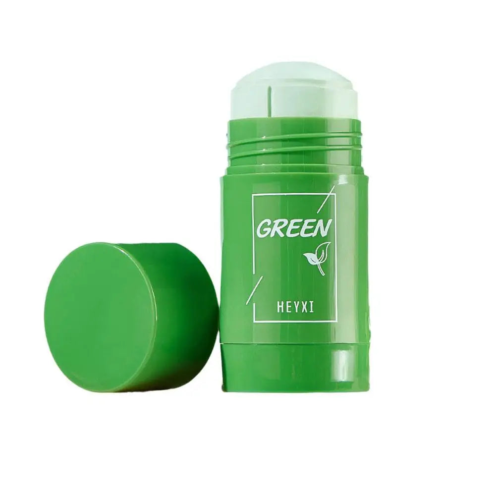 Masque Boue Thé Vert & Aubergine – Anti-Points Noirs & Pores Resserrés.