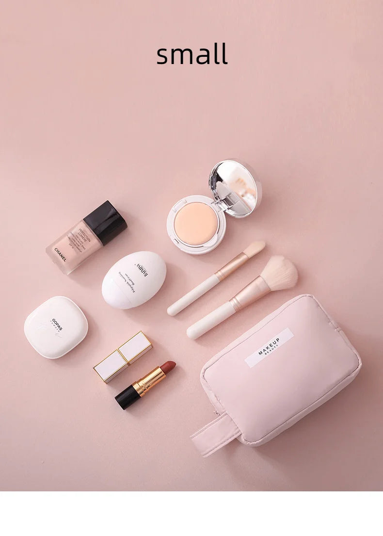 Sac à cosmétiques Portable pour femmes, Index d'apparence élevée, sac de lavage de voyage de grande capacité, sac de rangement de maquillage tridimensionnel