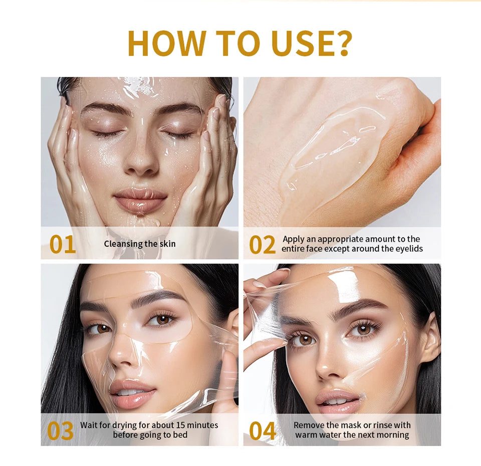 Masque coréen au collagène profond, masque pelable, Anti-rides, Lifting, soins de la peau, Bio Pack, emballage de nuit pour femme, peau de nuit