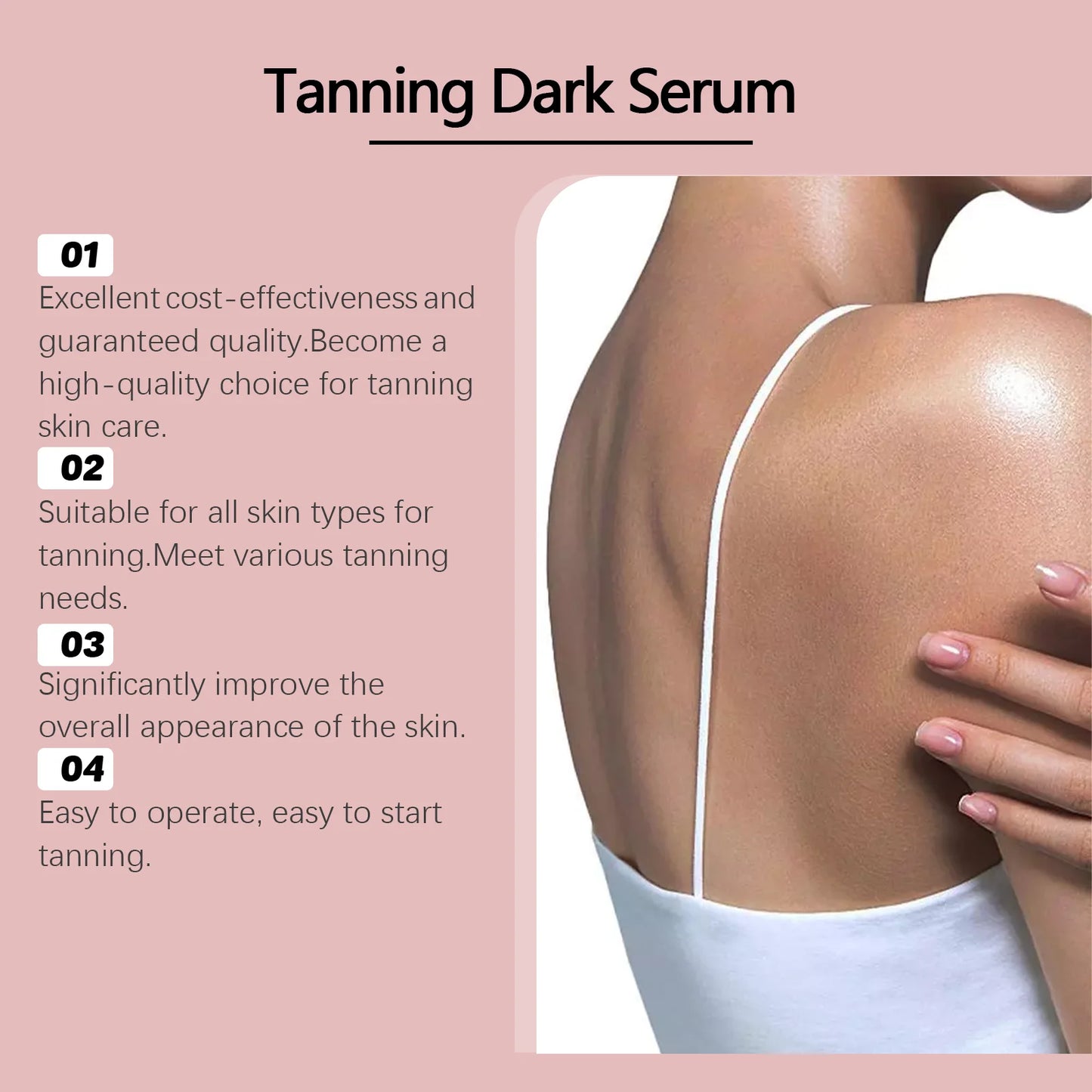 Gouttes de bronzage pastèque – Accélérateur sans soleil, hydratant visage & corps