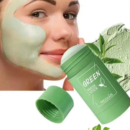 Masque Boue Thé Vert & Aubergine – Anti-Points Noirs & Pores Resserrés.