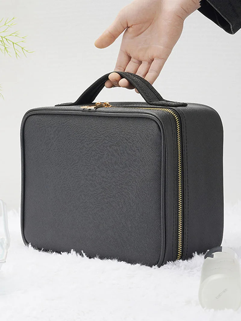 Trousse à cosmétiques intelligente LED avec miroir, trousse de maquillage de voyage, grande capacité, produit de soins de la peau pour esthéticienne féminine, étui de maquillage pour femmes