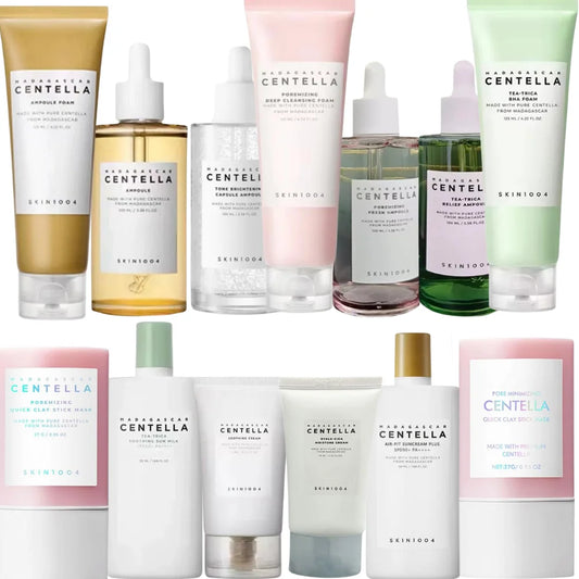 Coffret Visage Centella – Sérum, Crème Solaire & Ampoule.