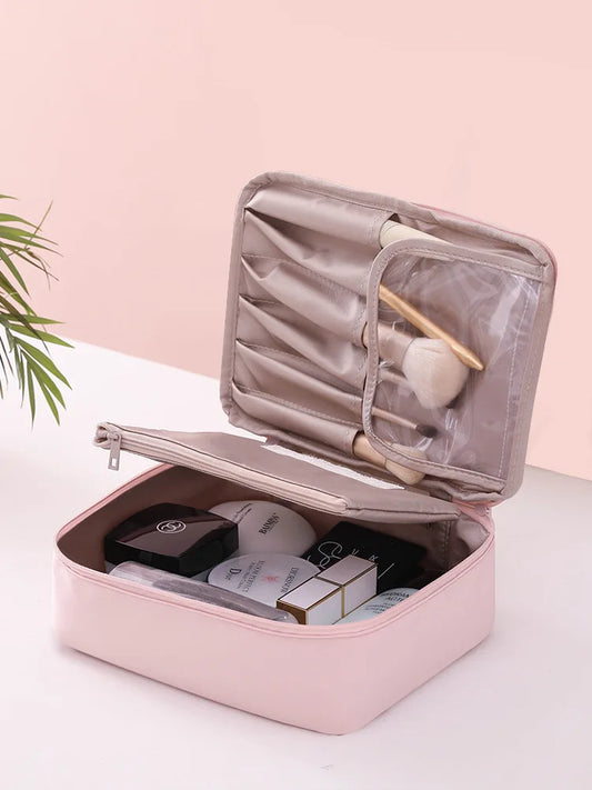 Sac à cosmétiques Portable pour femmes, Index d'apparence élevée, sac de lavage de voyage de grande capacité, sac de rangement de maquillage tridimensionnel